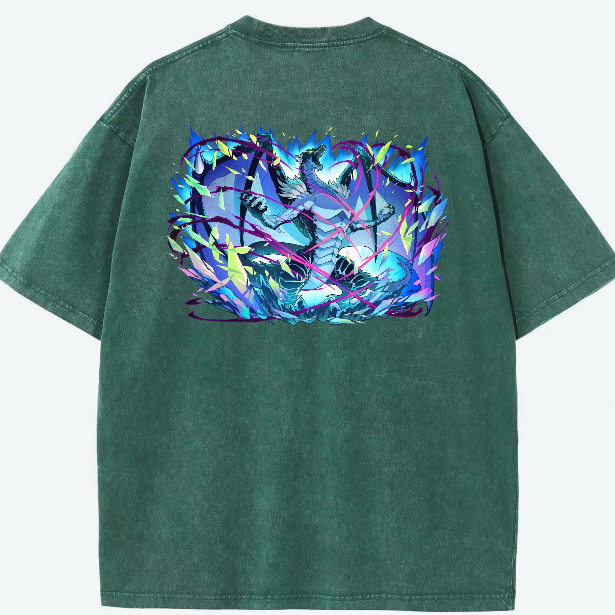 （画像用） 転スラ Regarding Reincarnated to Slime 綿100% ヴィンテージ風 半袖Tシャツ（背面プリント）